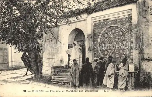 Meknes Fontaine Marabout Roumzine Kat. Meknes