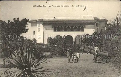 Casablanca La Poste vue du Jardin de la Subdivision Kat. Casablanca