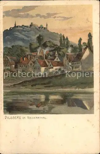 Dilsberg Kuenstlerkarte Kat. Neckargemuend