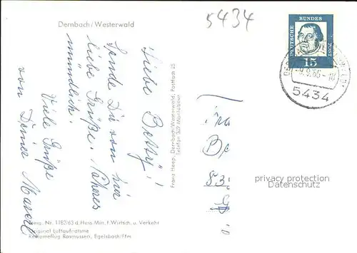 Dernbach Westerwald Fliegeraufnahme Kat. Dernbach (Westerwald)