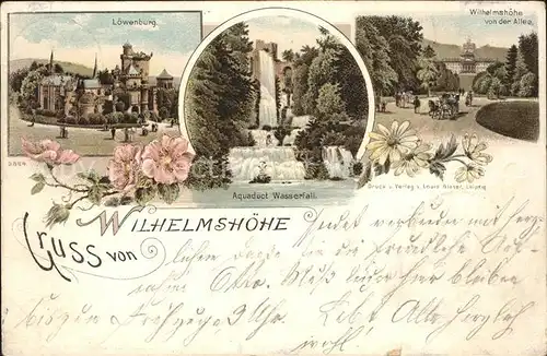 Wilhelmshoehe Kassel Loewenburg Aquadukt Wasserfall  Kat. Kassel