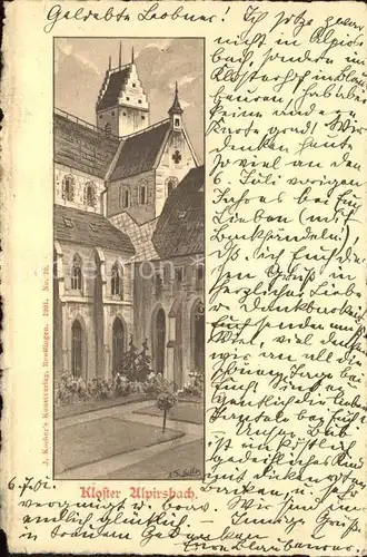 Alpirsbach Kloster Kuenstlerkarte  Kat. Alpirsbach