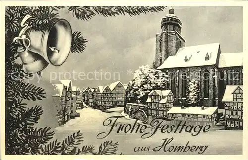 Homberg Heckenbach Frohe Festtage Kirchenglocken  / Heckenbach /Ahrweiler LKR
