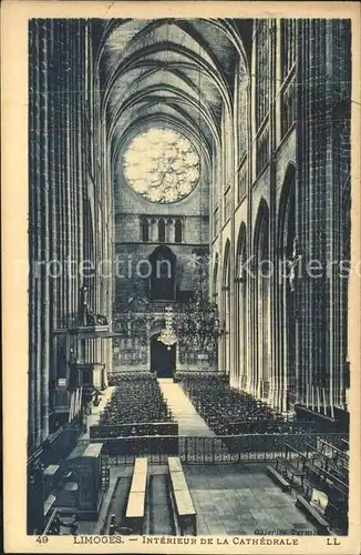 Limoges Fourches Interieur de la Cathedrale Kat. Limoges Fourches