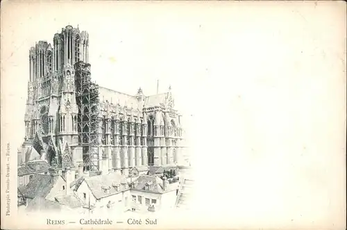 Reims Champagne Ardenne Cathedrale Cote Sud Kat. Reims