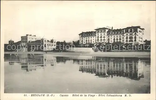 Hendaye Pyrenees Atlantiques Casino Hotel de la Plage Kat. Hendaye
