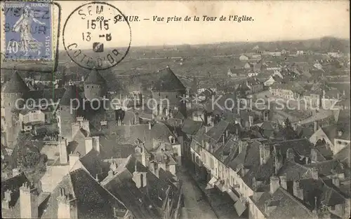 Semur en Auxois Vue prise de la Tour Eglise Kat. Semur en Auxois