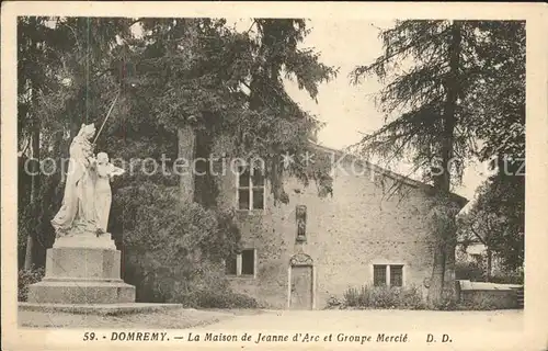 Domremy la Canne Jeanne d Arc et Groupe Mercie Maison Denkmal Kat. Domremy la Canne