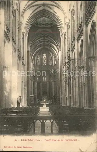 Coutances Interieur Cathedrale Kat. Coutances