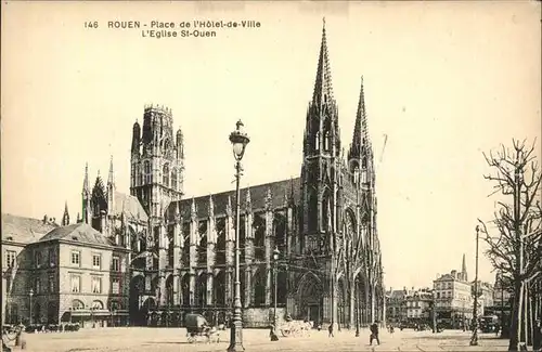 Rouen Place Hotel de Vile Eglise St Quen Kat. Rouen