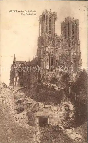 Reims Champagne Ardenne Cathedrale Krieg Zerstoerung Kat. Reims