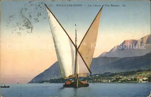 Evian les Bains Haute Savoie Lac Leman Une Barque Kat. Evian les Bains