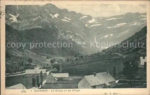 Gavarnie Hautes Pyrenees La Cirque vu du Village Kat. Gavarnie