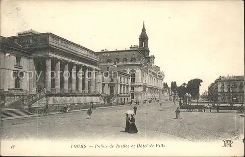 Tours Indre et Loire Palais de Justice Hotel de Ville Kat. Tours