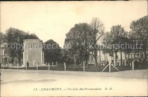 Chaumont Haute Marne Un coin des Promenades Kat. Chaumont