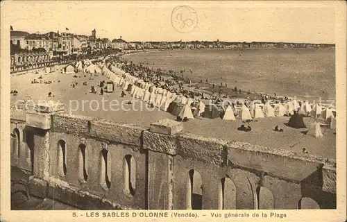 Les Sables d Olonne Vue generale de la Plage Kat. Les Sables d Olonne