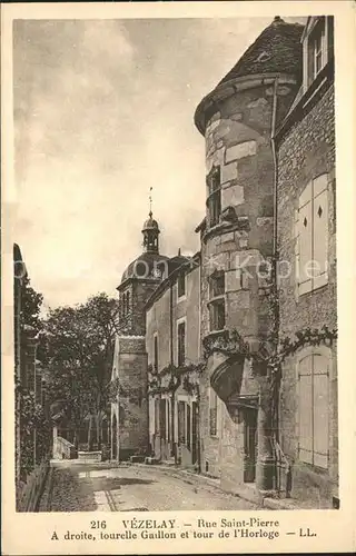 Vezelay Rue Saint Pierre Kat. Vezelay