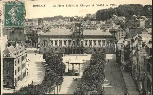 Morlaix La Place Thiers Kiosque Hotel Kat. Morlaix