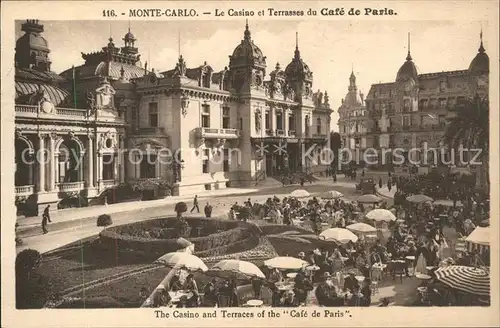 Monte Carlo Casino Terrasses du cafe de Paris Kat. Monte Carlo