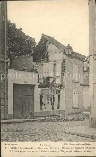 Reims Champagne Ardenne Rue de Telliers Zerstoerung Kat. Reims