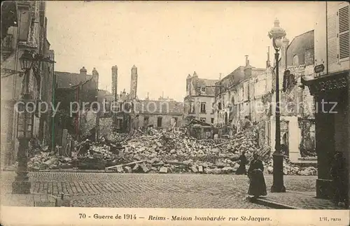 Reims Champagne Ardenne Guerre de 1914 Zerstoerung Kat. Reims