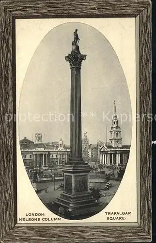 London Nelsons Column Trafalgar Square Bilderrahmen Kat. City of London
