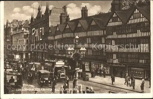 London Old Elizabethan Houses Holborn Kat. City of London