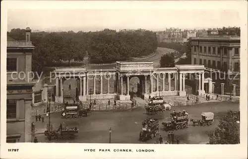 London Hyde Park Corner Pferdekutschen Kat. City of London