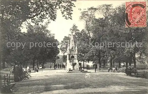 London Regents Park Monument Stempel auf AK Kat. City of London