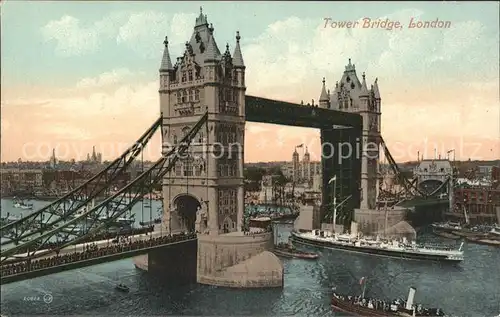 London Tower Bridge Boat Kat. City of London