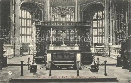 London Altar in Chapel of Henry VII Westminster Abbey Kat. City of London