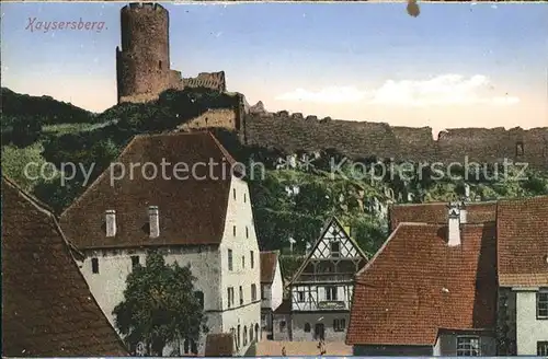 Kaysersberg Haut Rhin Ortsansicht mit Burgruine Kat. Kaysersberg