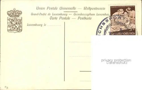 Luxembourg Luxemburg Portail de la Cathedrale Stempel Reichssportfeld Berlin / Luxembourg /