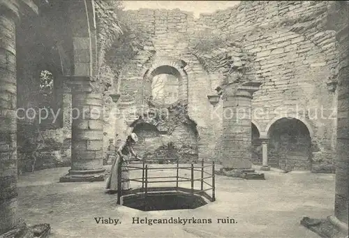 Visby Helgeandskyrkans ruin Kat. Visby