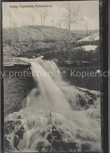 Visby Vattenfall Palisaderna Wasserfall Kat. Visby