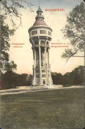 Budapest Wasserturm an der Margaretheninsel Kat. Budapest