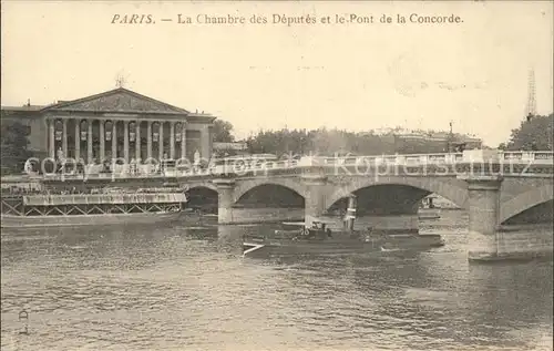 Paris Chambre des Deputes et Pont de la Concorde Kat. Paris