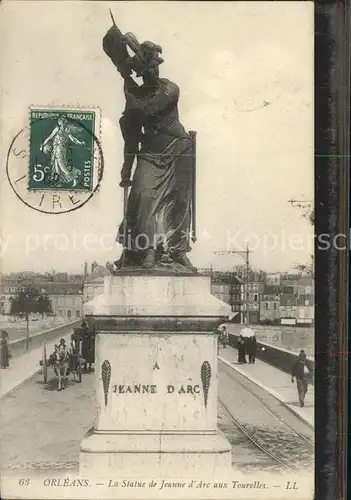 Orleans Loiret Statue de Jeanne d'Arc aux Tourelles Stempel auf AK / Orleans /Arrond. d Orleans