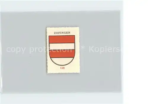 Zofingen Briefmarke Wappen Kaffee Hag Kat. Zofingen