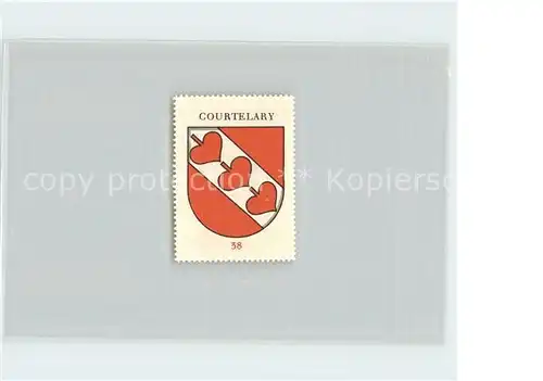 Courtelary Briefmarke Wappen Kaffee Hag Kat. Courtelary