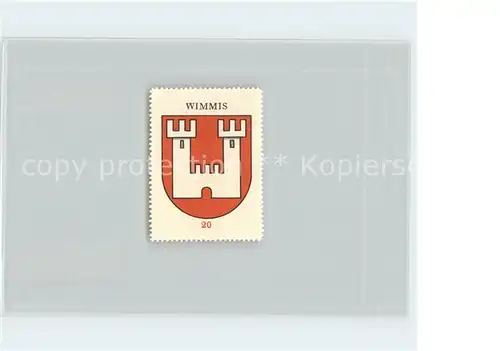 Wimmis Briefmarke Wappen Kaffee Hag Kat. Wimmis