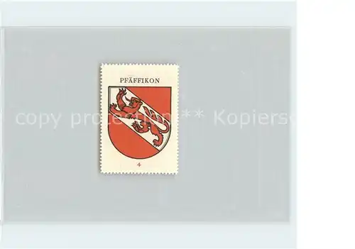 Pfaeffikon ZH Briefmarke Wappen Kaffee Hag Kat. Pfaeffikon ZH