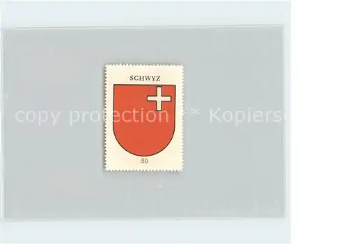 Schwyz Briefmarke Wappen Kaffee Hag Kat. Schwyz