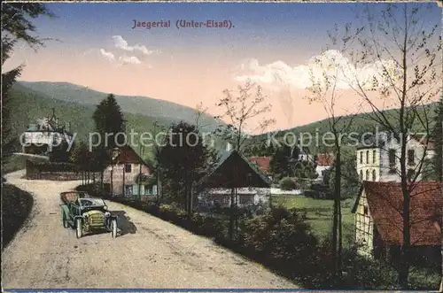 Jaegerthal Ortspartie Automobil Kat. Niederbronn les Bains