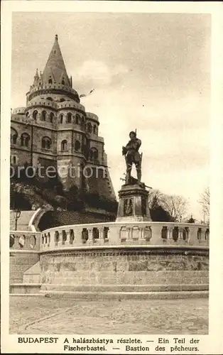 Budapest Fischerbastei Denkmal Statue Kat. Budapest
