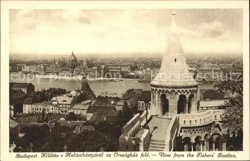 Budapest Blick von der Fischerbastei Kat. Budapest