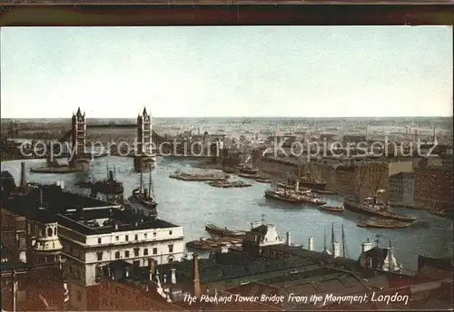 London Poland Tower Bridge from the Monument Dampfer Kat. City of London