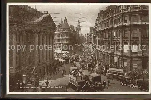 London Cheapside and Mansion House Traffic Kat. City of London