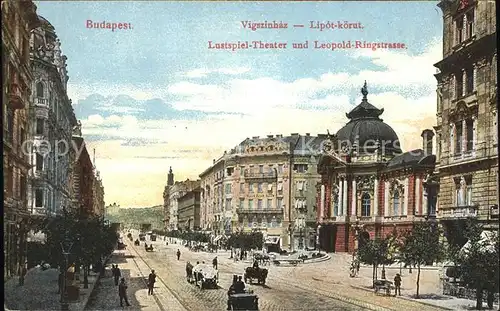 Budapest Lustspiel Theater und Leopold Ringstrasse Kat. Budapest