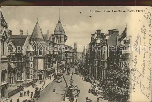 London Law Courts and Fleet Street Kat. City of London